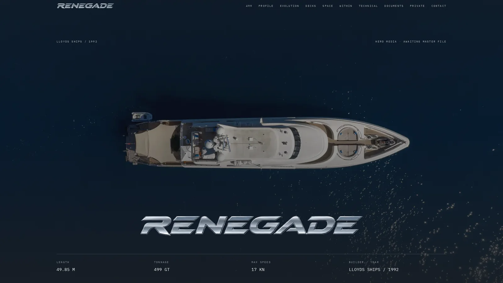 RENEGADE yacht website